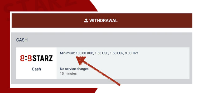 Withdrawal limits at 888starz. 